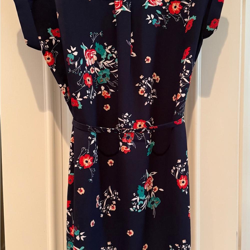 Express Navy Dress with Floral Design